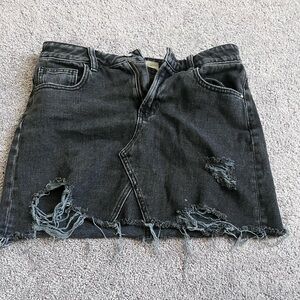 Black Jean skirt